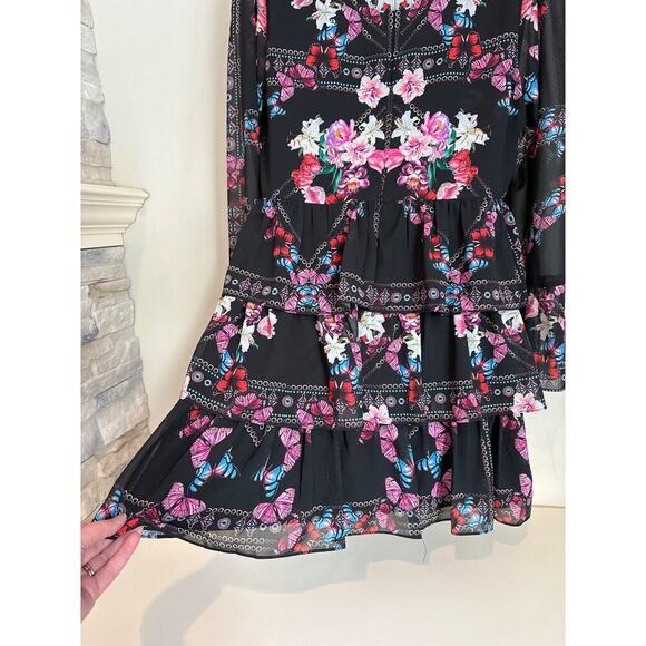 Bebe size large dress floral‎ boho flowy excellent condition - Picture 5 of 5